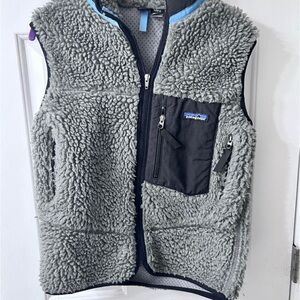 Patagonia Gray Sherpa Fleece Vest